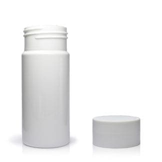 150ml White Plastic Pill Jar With 45mm White Cap