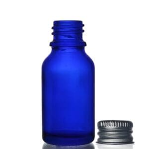 15ml Blue Glass Dropper Bottle w Aluminium Cap