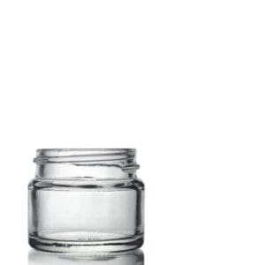 15ml Clear Glass Ointment Jar w No Cap