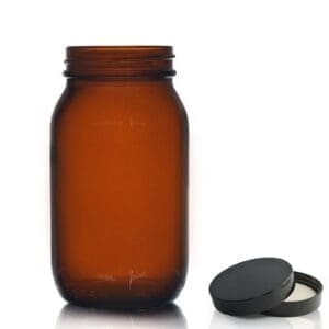 175ml Amber Glass Pharmapac Jar & Cap