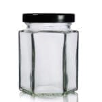 190ml Hexagonal Glass Jar With Lid