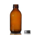 200ml Amber Glass Syrup Bottle & Aluminium Cap