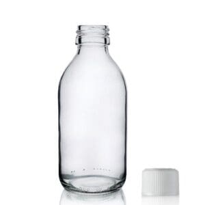 200ml Clear Glass Sirop Bottle w CRC Cap