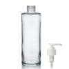 200ml Clear Glass Simplicity Bottle & White Lotion Pump