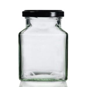 200ml Square Glass Food Jar With Lid