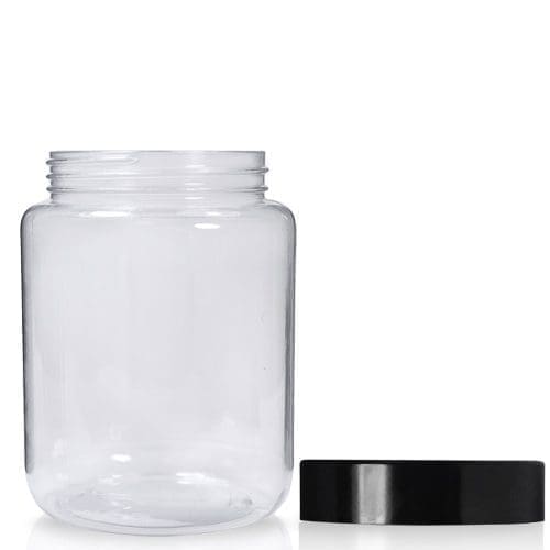 Clear screw top jar