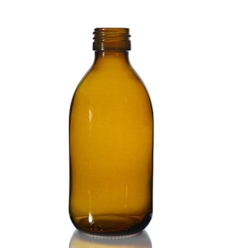 250ml Amber Glass Sirop Bottle w No Cap