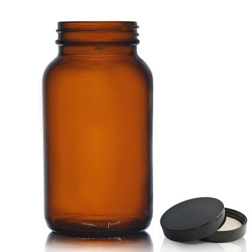 250ml Amber Glass Pharmapac Jar & Cap