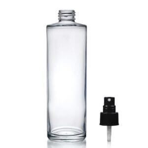 250ml Glass Simplicity Bottle w Black Atomiser