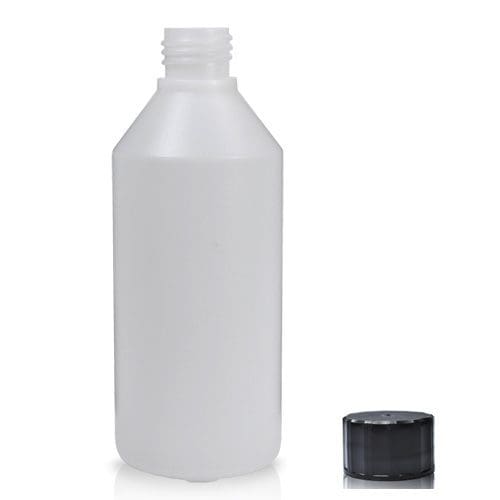 250ml Natural HDPE Plastic Round Bottle bsc