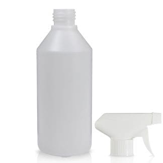 Atomiser with Optional Spray Head Trade Chemicals 5 x Natural Cylindrical HDPE 1L Bottle 