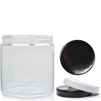250ml Clear Plastic Jar With Screw On Lid