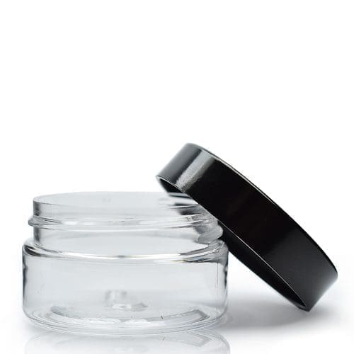 25ml Small Plastic Jar With Lid Clear PET Jars Ampulla Ltd