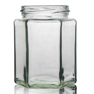 280ml hexagonal glass jar