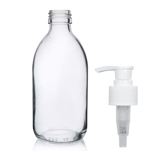 300ml Glass Sirop Bottles With Pump