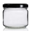 300ml Squat Clear Glass Food Jar & Lid