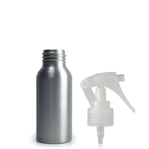 30ml Aluminium Bottle & Natural Mini Trigger Spray