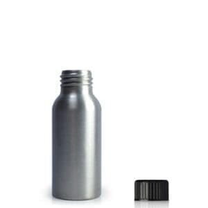 30ml Aluminium Bottle With Black Plastic Cap
