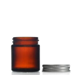 30ml Amber Glass Ointment Jar w Aluminium Cap