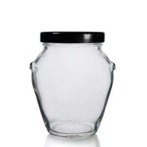 314ml Orcio Glass Jar w Black Lid
