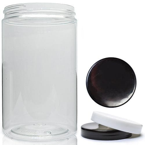 400ml Clear Plastic Jar With Plastic Lid