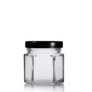 45ml Hexagonal Glass Jar With lid