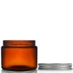 500ml Amber Glass Ointment Jar w Aluminium Cap