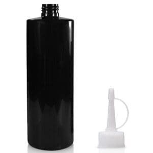 500ml Black Plastic Bottle With Spout Cap