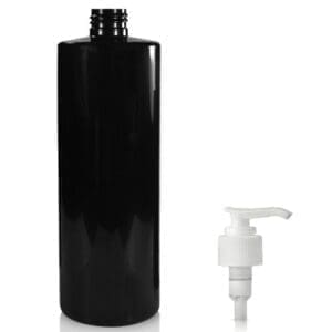 Black Plastic Bottle With Pump