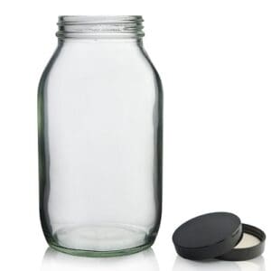 500ml Clear Pharmapac Jar w lid