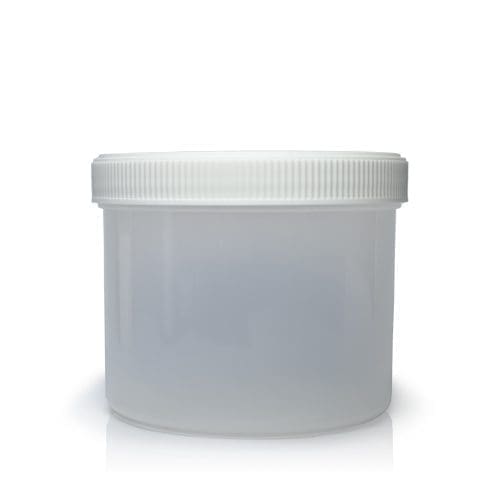 500ml Natural Plastic Jar With White Lid