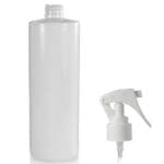 500ml White PET Plastic Bottle & Mini Trigger Spray