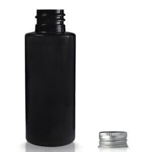 50ml Black Plastic Bottle With Metal Cap50ml Black Plastic Bottle With Metal Cap