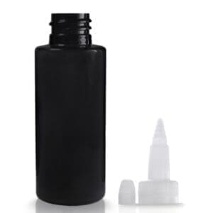 50ml Black Plastic Bottle With Spout Cap