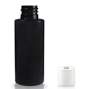 50ml Black Plastic Bottle With Disc-Top Cap