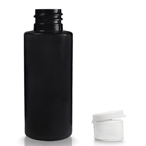50ml Black Bottle With Flip Top Cap