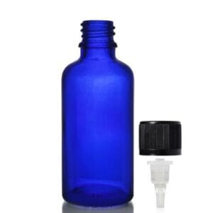 50ml Blue Glass Dropper Bottle w CRC Dropper Cap