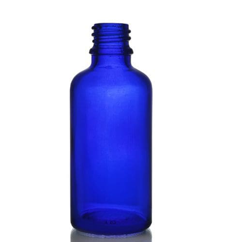 50ml Blue Glass Dropper Bottle w No Cap