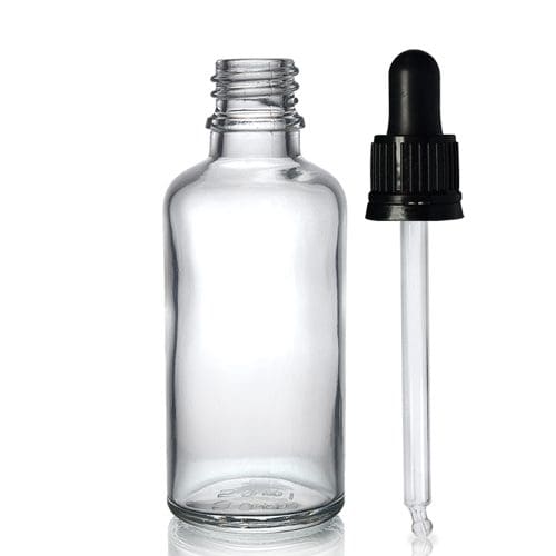 50ml Clear Glass Dropper Bottle Glass Pipette Ampulla Ltd