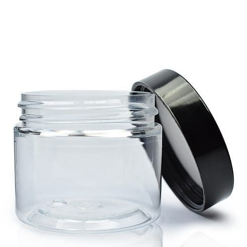 50ml Small Plastic Jar With Lid Clear PET Plastic Jars Ampulla Ltd