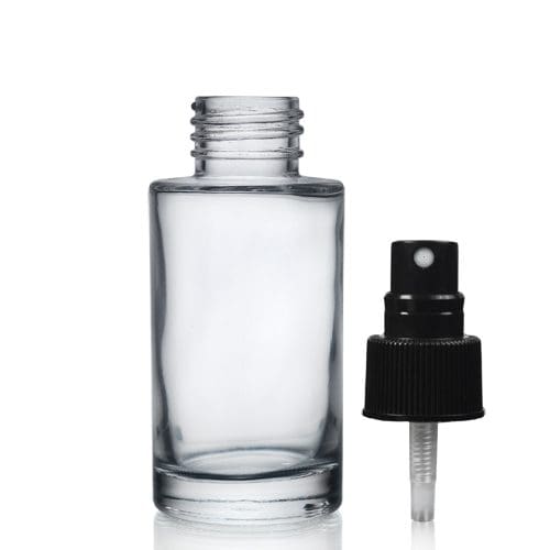 50ml Glass Simplicity Bottle w Black Atomiser