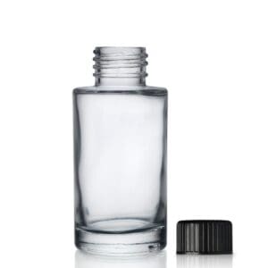 50ml Glass Simplicity Bottle w Black Screw Cap