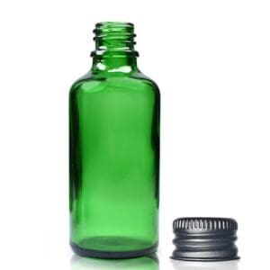 50ml Green Glass Dropper Bottle With Metal Cap
