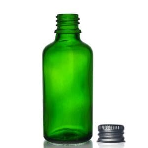 50ml Green Glass Dropper Bottle w Aluminium Cap
