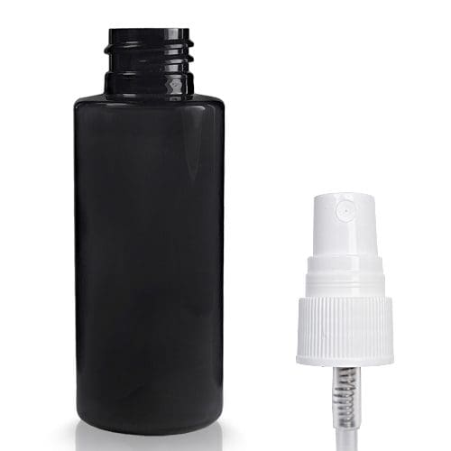 Black plastic spray bottles discount