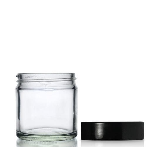 60ml Clear Glass Ointment with lid