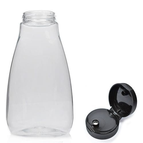 8.5 oz (250 ml) Flask Clear Glass Bottle with Swing Top