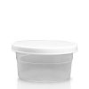 75ml Natural Round Plastic Pot and White Lid