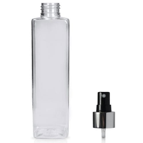 250ml Tall Square Plastic Spray Bottle