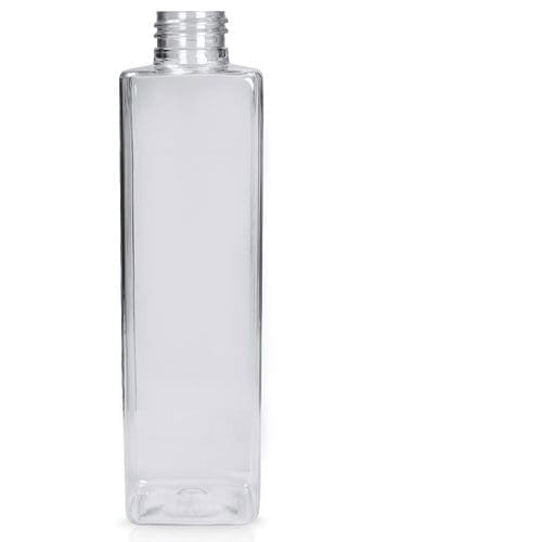 250ml Tall Square Plastic Bottle